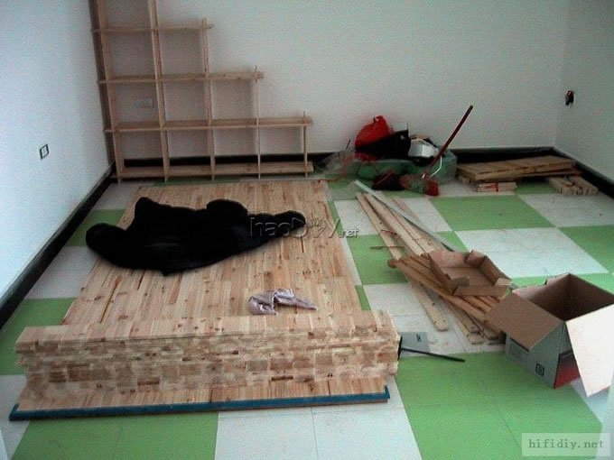 家庭影院音响试听室DIY(扩散板+鸡蛋吸音棉)