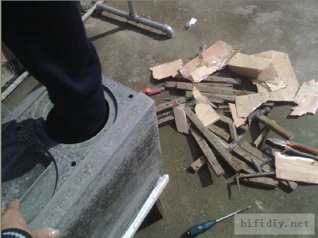 折腾了一个月,DIY的惠威RT2C+ 水泥书架音箱