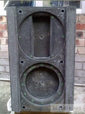 折腾了一个月,DIY的惠威RT2C+ 水泥书架音箱