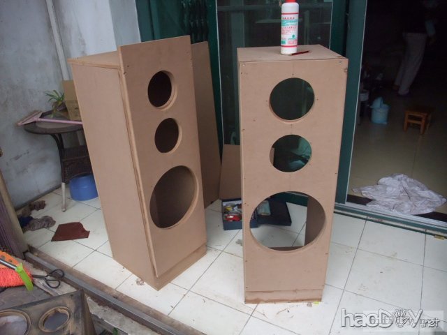 开工,diy制作12寸大落地音箱,配合音柱用