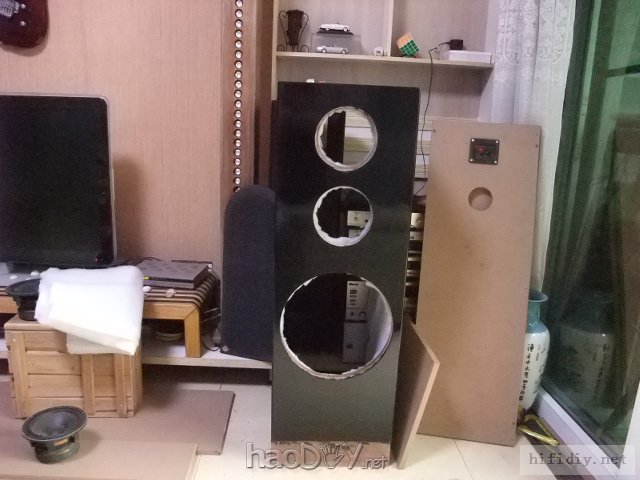 开工,diy制作12寸大落地音箱,配合音柱用