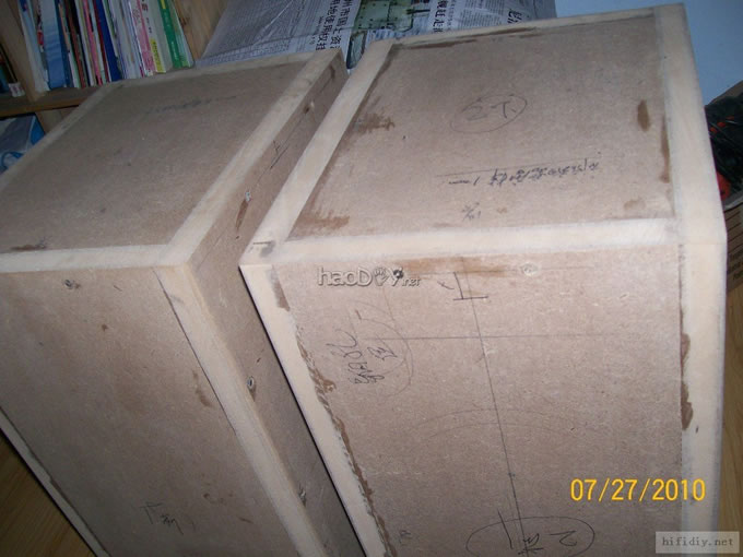 我的惠威喇叭音箱diy制作之路,慢慢磨,附分频箱体图纸