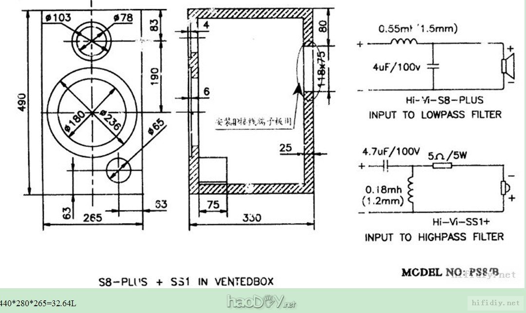我的惠威喇叭音箱diy制作之路,慢慢磨,附分频箱体图纸