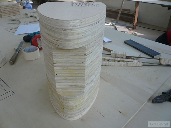 diy制作缩小版的仿意大利书架箱设计放样中