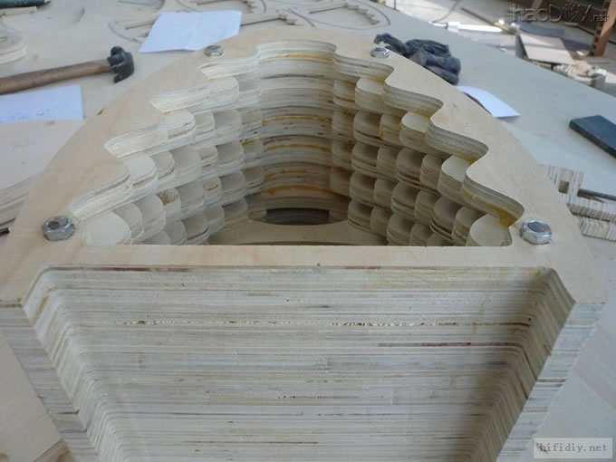 diy制作缩小版的仿意大利书架箱设计放样中