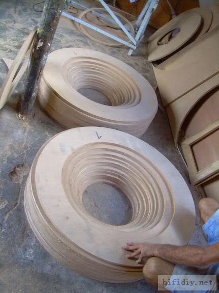 38寸大号筒木号角喇叭音箱制作过程