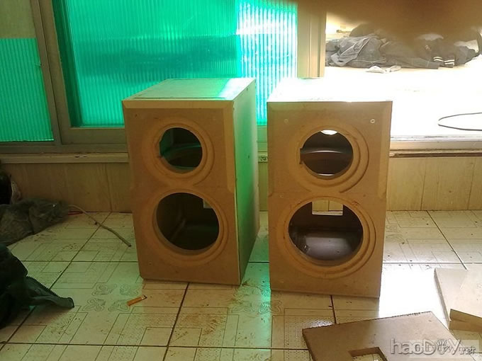 菜鸟第一次DIY制作惠威ss6.5r中低音+k1高音喇叭音箱开始了