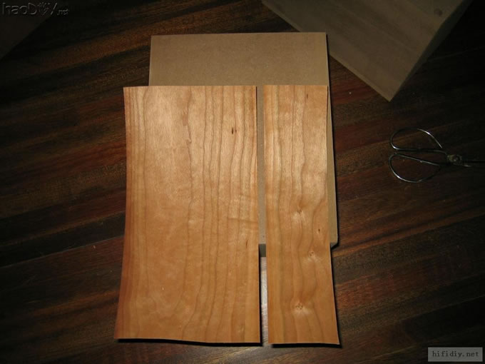 亲手给diy制作音箱贴天然木皮贴皮(油漆过程以后在帖子里补上)