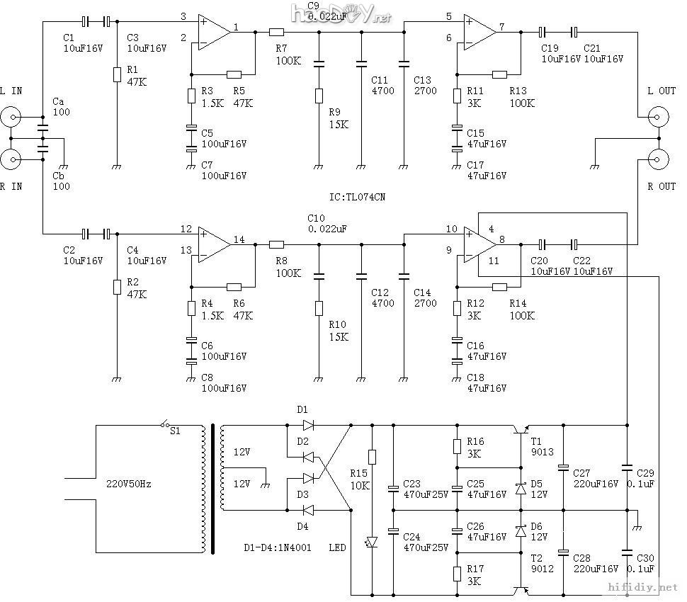 diy制作1028+ad797+ad797运放MC唱放唱头放大器附线路图纸