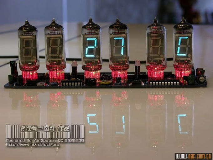 图片过大,您可以通过鼠标滑轮改变图片巨细或点击查察大图 饱含了我全部等候的diy建造电子管(真空管)时钟