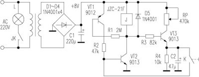 用互补管diy制作电灯轻触摸开关