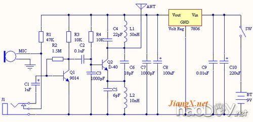 500米fm调频无线发射机器 附线路原理图
