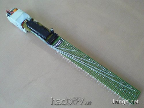 diy制作 LED摇摇棒的升级版本-32只LED摇摇棒 附图纸