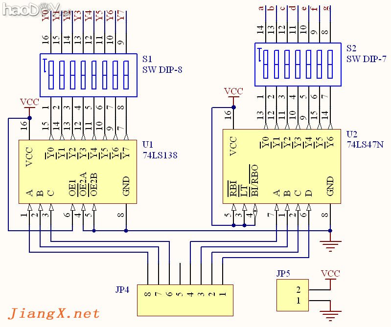 diy自制多功能数码管显示实验板 附电路图