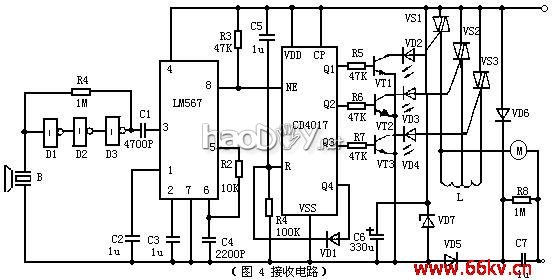 自制超声波遥控电扇变速器