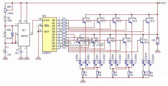 diy双色顺序闪光灯