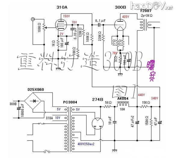 重料diy打造we301+300B电子管单端:三装300B胆机