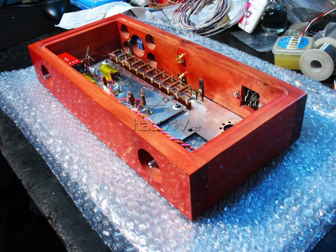 前段时刻制作的马兰士7电子管前级 diy制作的马兰士7电子管胆前级附电路线路图