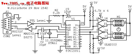 查察具体 自制AT89C2051驱动步进电机的电路