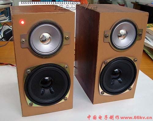 自制茶叶盒做的立体声小音箱