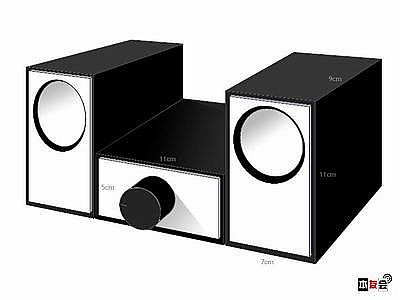 自制强人手工自制音响漫步者M2音箱+功放