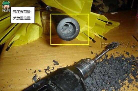 自制DIY一把LED星光伞,雨天好心情!