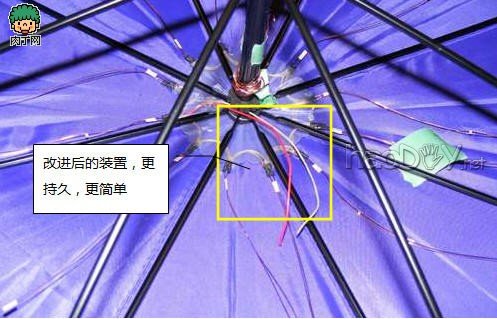 自制DIY一把LED星光伞,雨天好心情!
