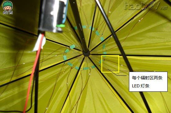 自制DIY一把LED星光伞,雨天好心情!