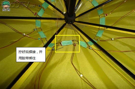 自制DIY一把LED星光伞,雨天好心情!