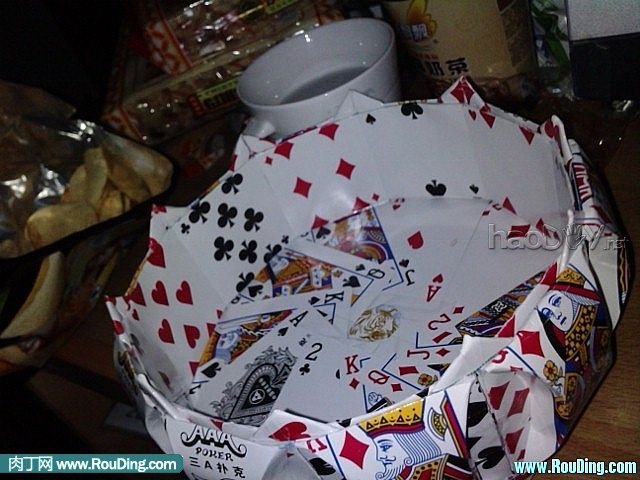 自制扑克纸牌制作的漂亮收纳盒子(第1页)