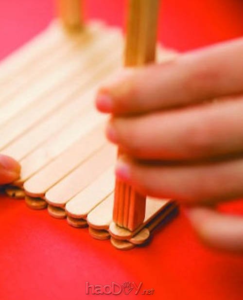 自制简易花架 冰棒棍制作的小清新花架教程