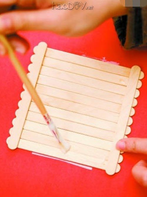 自制简易花架 冰棒棍制作的小清新花架教程