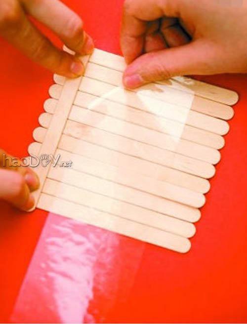 自制简易花架 冰棒棍制作的小清新花架教程