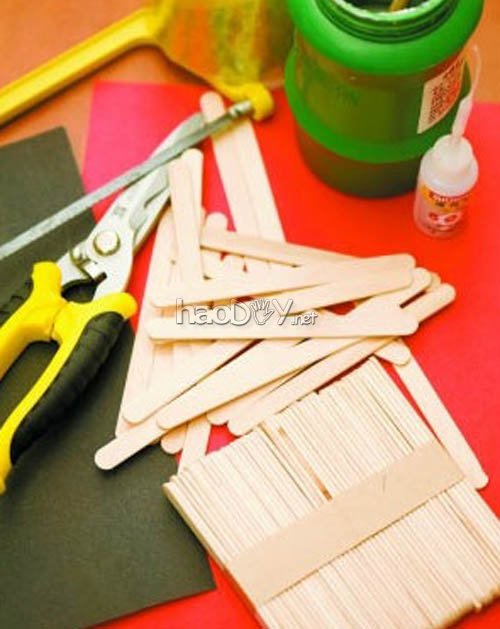 自制简易花架 冰棒棍制作的小清新花架教程