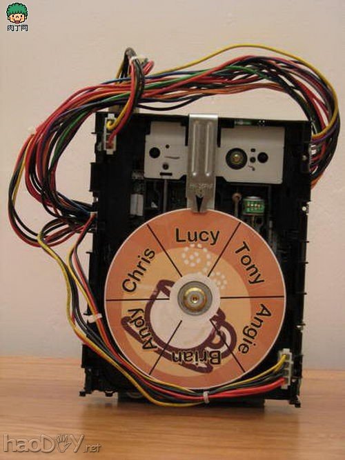 制作废旧电脑配件的旧物利用DIY改造作品