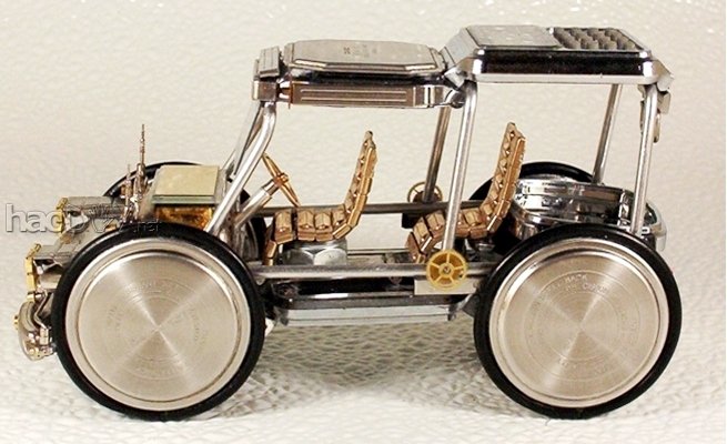 自制用旧手表制作的超酷摩托车模型作品大全