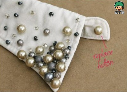 自制假领子diy:白衬衫领子变身复古项链领