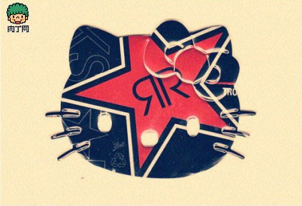 制作kitty猫易拉罐挂饰 可爱的易拉罐饰品