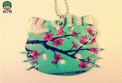 制作kitty猫易拉罐挂饰 可爱的易拉罐饰品