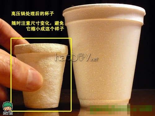 diy塑料泡沫杯改造 一次性杯子摇身变唯美花瓶