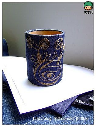 diy牛仔布DIY漂亮的手工笔筒创意(第1页)