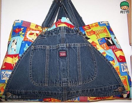 diy牛仔裤改造漂亮实用的包包和收纳袋作品