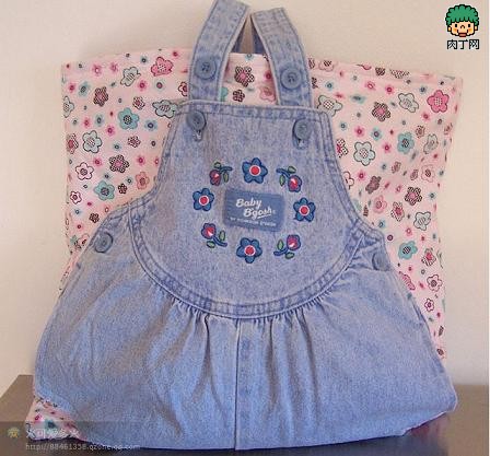 diy牛仔裤改造漂亮实用的包包和收纳袋作品