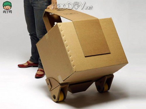 自制废旧纸箱打造拉杆拖车,省钱环保两不误