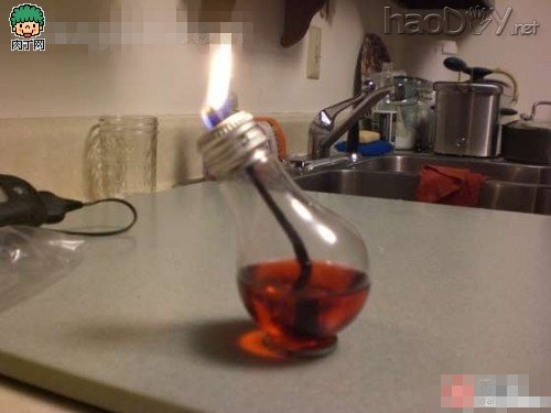 diy废旧灯泡打造复古油灯,现代生活中感受古代气息