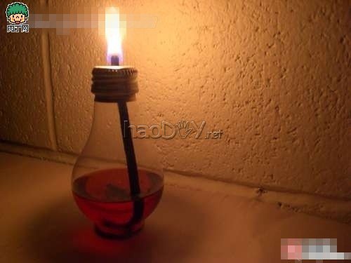 diy废旧灯泡打造复古油灯,现代生活中感受古代气息
