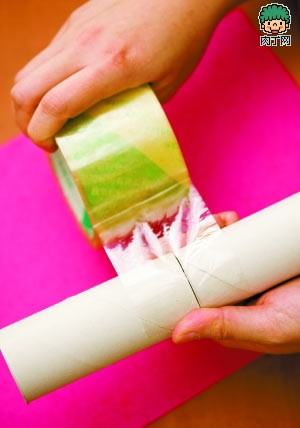 diy两款雪糕棍与传真纸的纸心传真纸筒DIY的置物筒