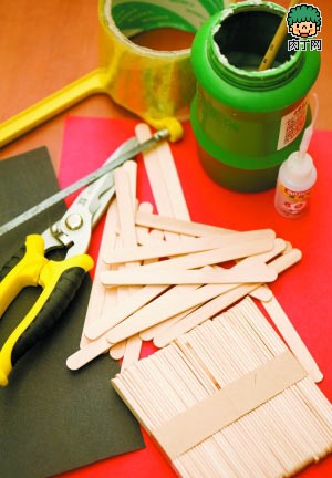 diy两款雪糕棍与传真纸的纸心传真纸筒DIY的置物筒