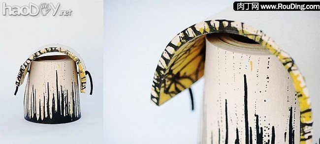 制作Vanja Bazdulj废弃塑胶垫DIY的沙发作品