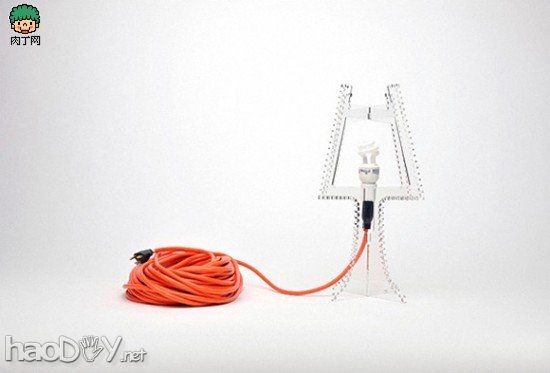 制作一款电线圈缠绕而成的创意台灯